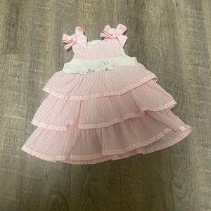 Mud pie pink gingham bunny dress